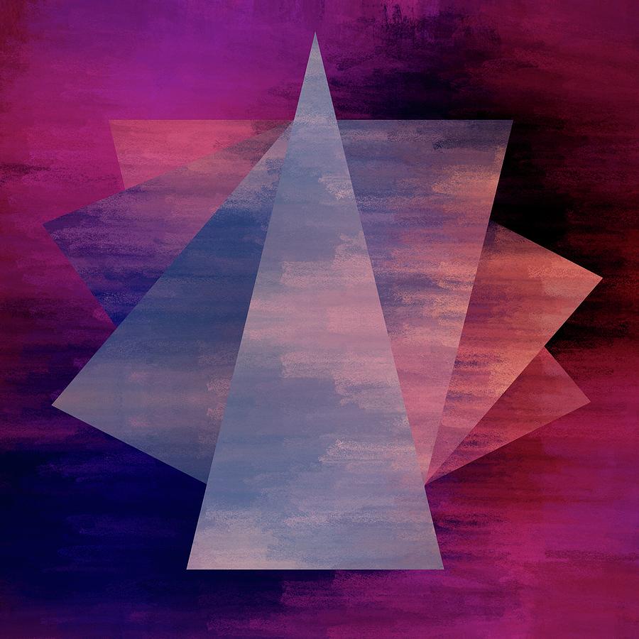 Brandi Fitzgerald Digital Art - Bold Fuchsia And Blue Triangles by Brandi Fitzgerald Brandi Fitzgerald Digital Art - Bold Fuchsia And Blue Triangles by Brandi Fitzgerald