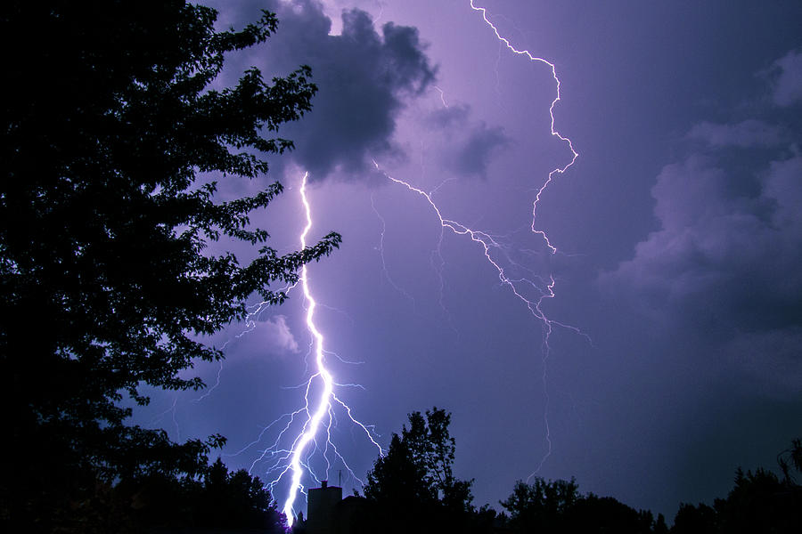 Bold Lightning Strokes Photograph by Deborah Smolinske