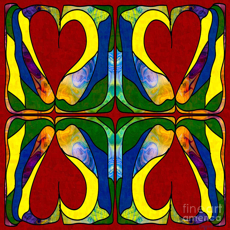 Bold Love Abstract Bliss Art by Omashte Digital Art by Omaste Witkowski