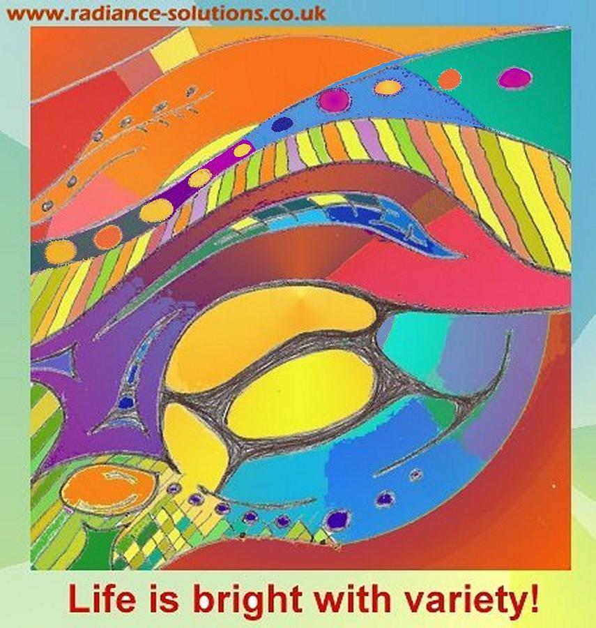 Bold Organic - Life is Bright with Variety Drawing by Julia Woodman