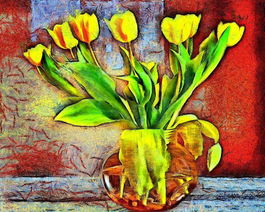 Bold Tulips Digital Art by Pennie McCracken