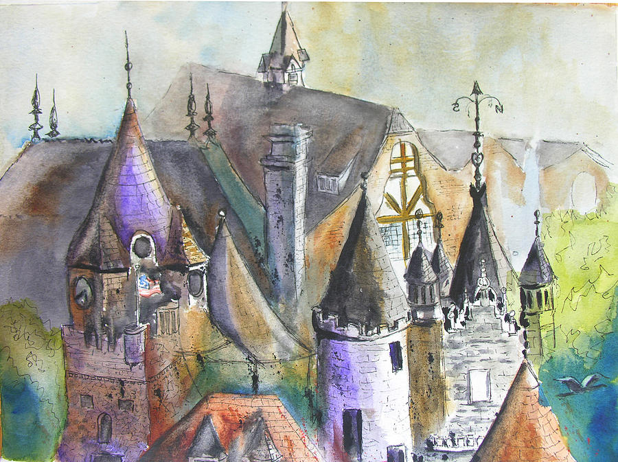 Boldt Castle Fantasy Painting by Robert P Hedden