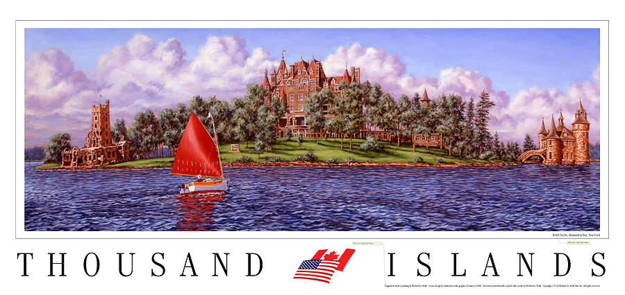 Boat Print - Boldts Castle Poster by Richard De Wolfe