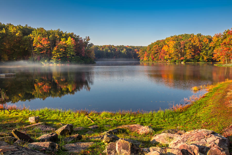Boley Lake in the Fall Photograph by Mary Almond