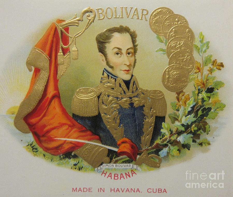 Portrait Photograph - Bolivar Cigar Label by Pd