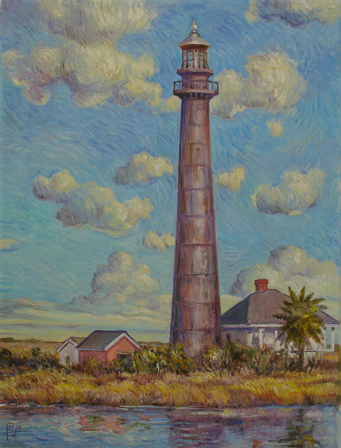 Lighthouse Painting - Bolivar Lighthouse by Henry Potwin