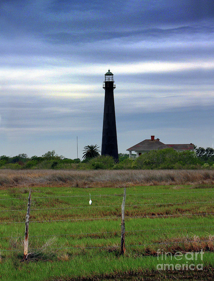 Bolivar Point Lighthouse, Galveston Bay, Texas Photograph by Wernher Krutein