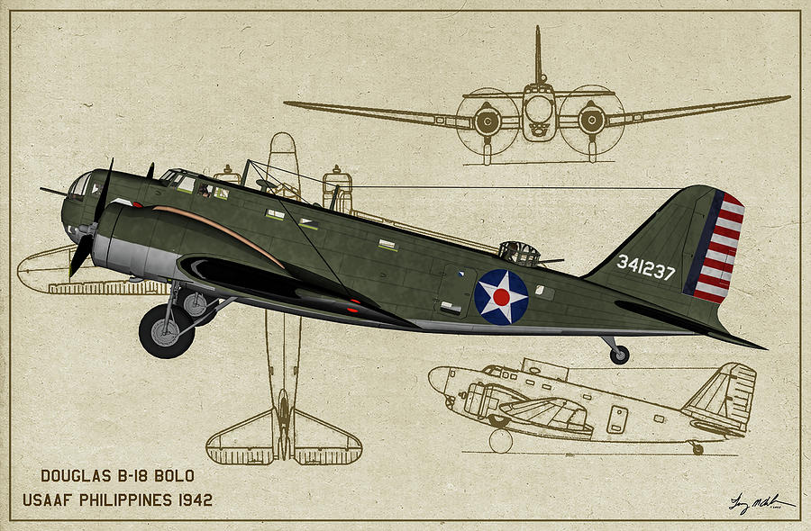 Bolo B-18 Bomber - Profile Digital Art by Tommy Anderson