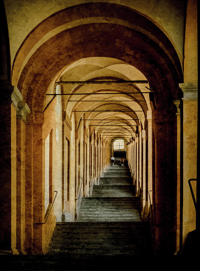 Bologna, Italy - Stepped Portico Photograph by Mark Forte