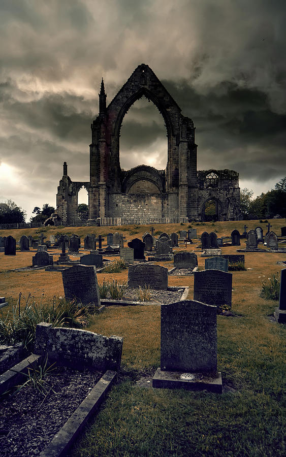 Bolton Abbey in the stormy weather Photograph by Jaroslaw Blaminsky