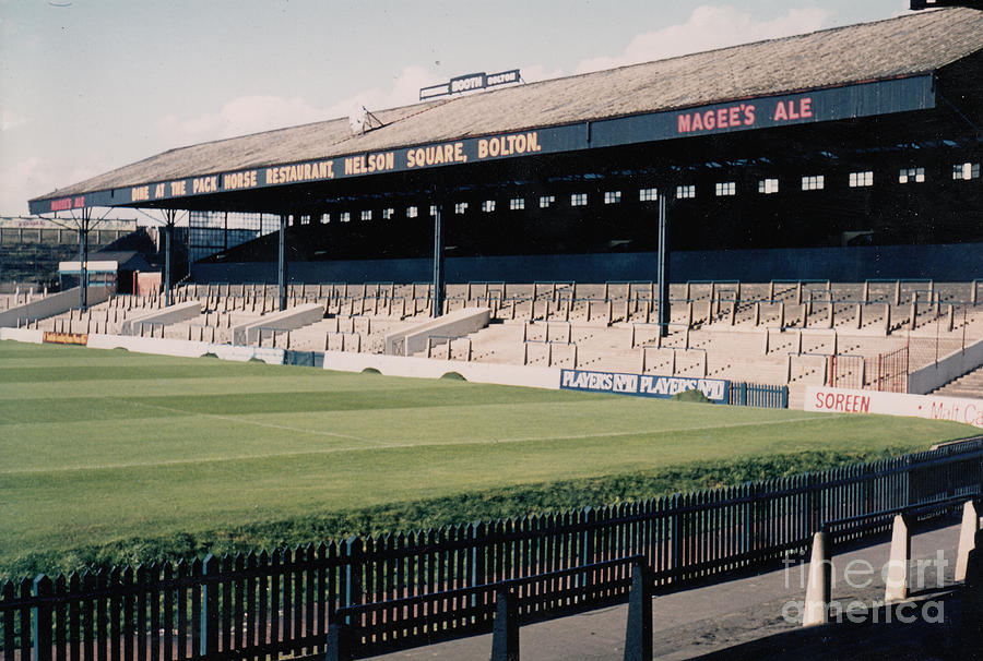 Bolton Wanderers - Burnden Park - East Stand Darcy Lever 1 - September 1969 Photograph by Legendary Football Grounds