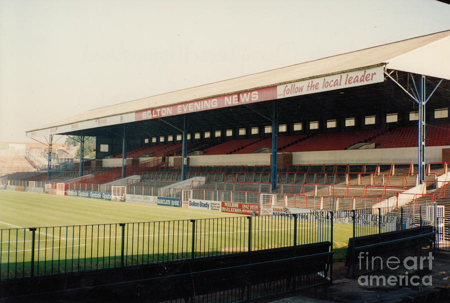 Bolton Wanderers - Burnden Park - East Stand Darcy Lever 2 - August 1991 Photograph by Legendary Football Grounds