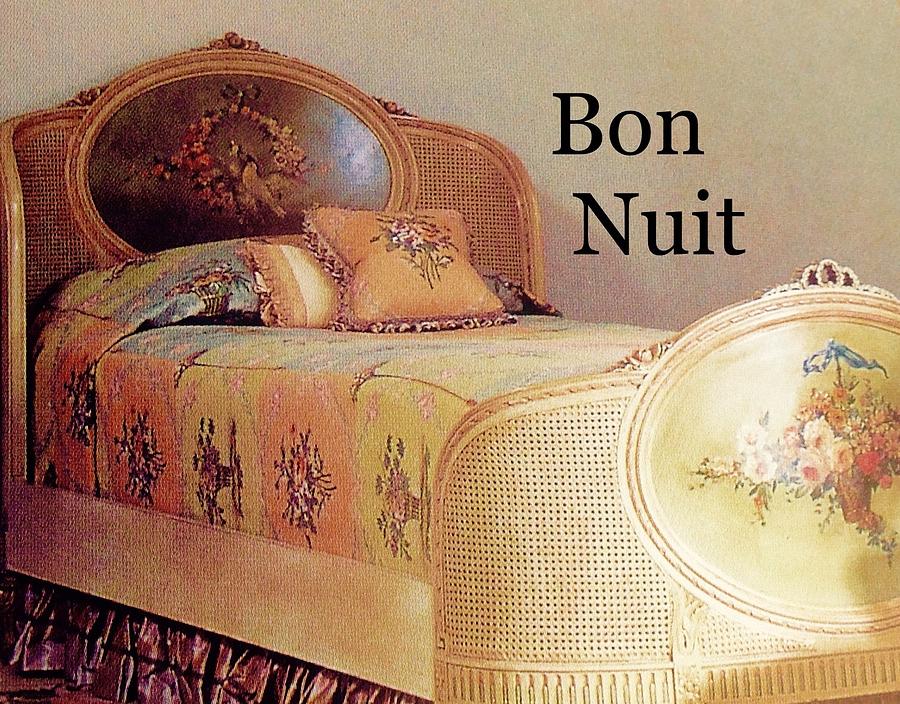 Bon Nuit for Bedroom Photograph by Jacqueline Manos