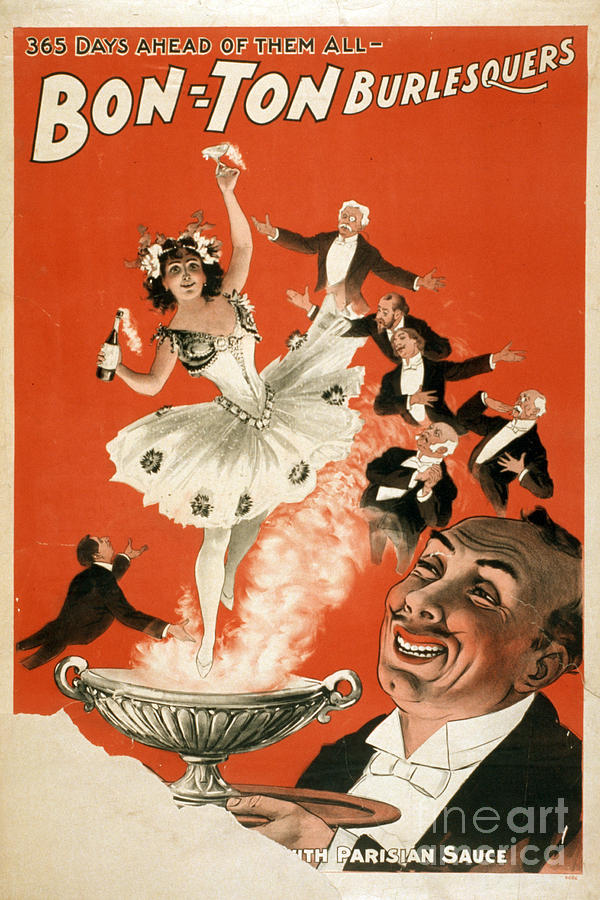 Vintage Photograph - Bon-Ton Burlesque Vintage Poster 1 by Edward Fielding
