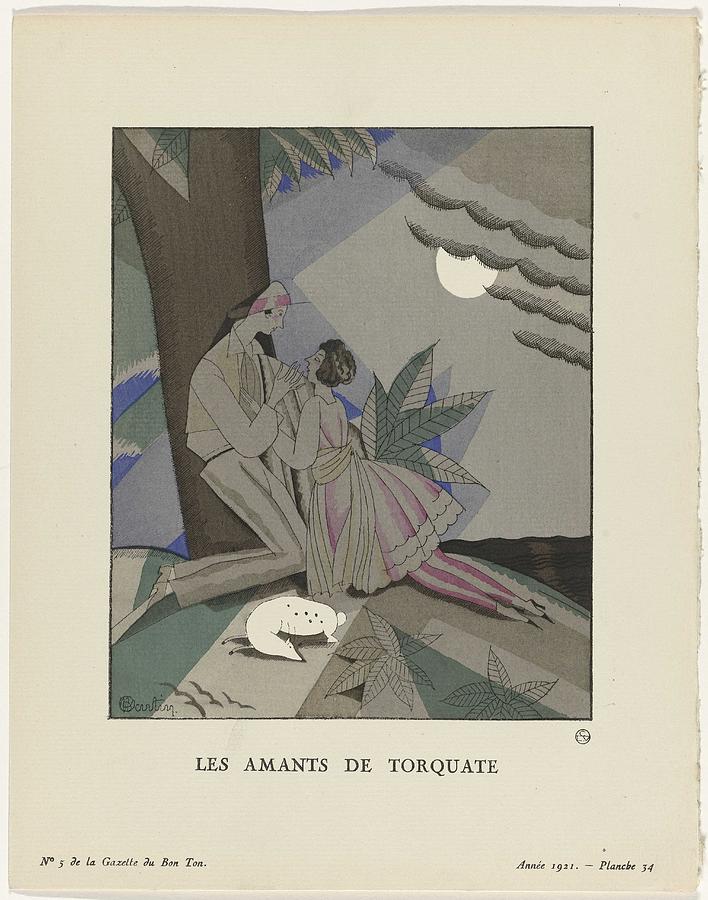 Bon Ton Gazette, 1921 - No. 5, Pl. 34 Torquate Lovers, Charles Martin, 1921 Painting