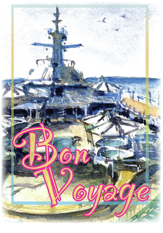 Cruise Painting - Bon Voyage Cruise by John D Benson