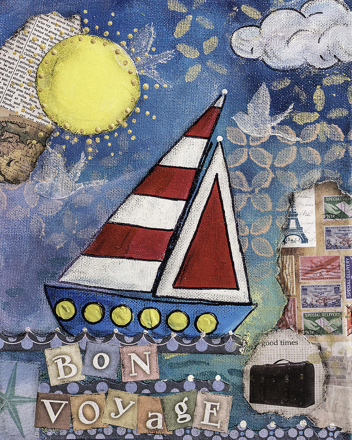 Bon Voyage Mixed Media by Wendy Provins