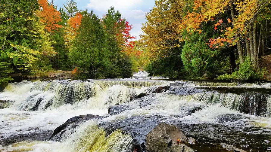 Bond Falls in Autumn 2 Photograph by Brook Burling