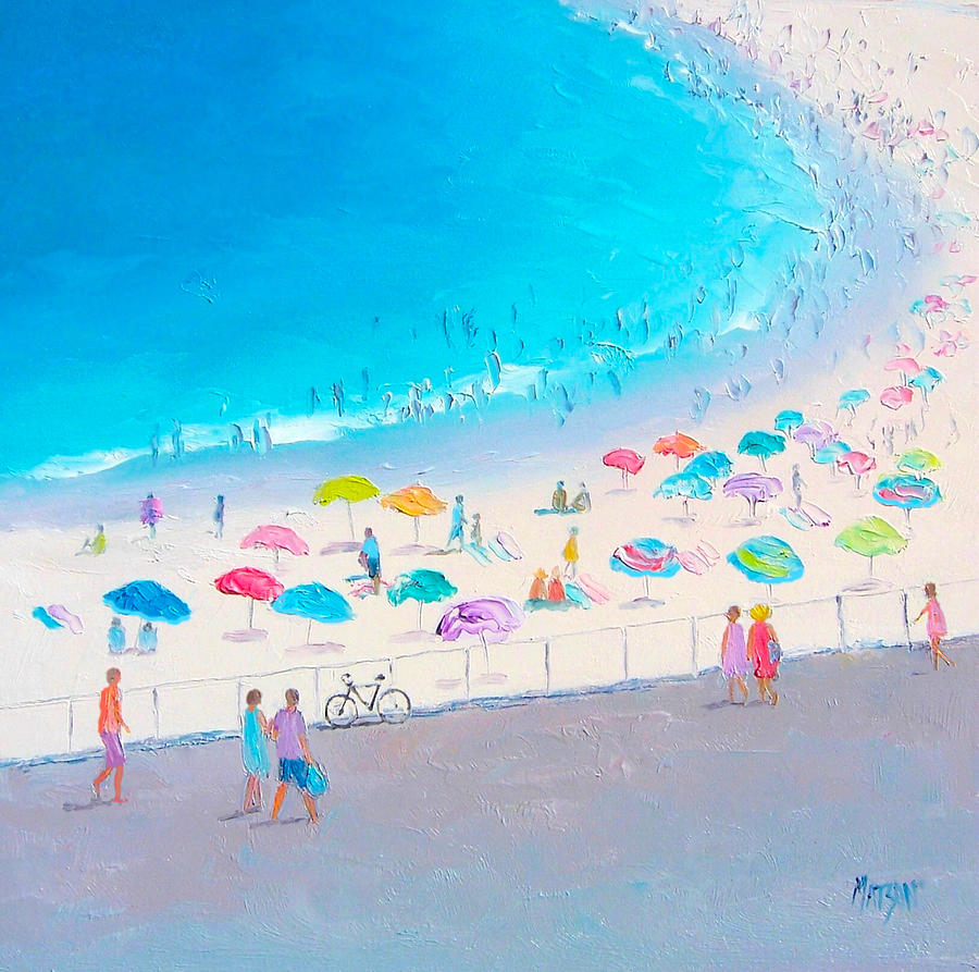Bondi Beach in January Painting by Jan Matson