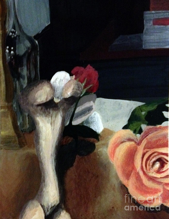 Still Life Painting - Bone still life by Grey Kirin