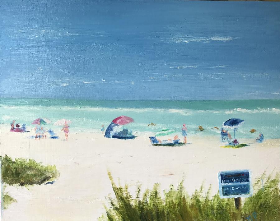 Umbrella Painting - Bonita Beach by Nancy Pratt