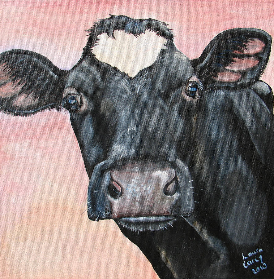 Cow Painting - Bonnie Bell by Laura Carey