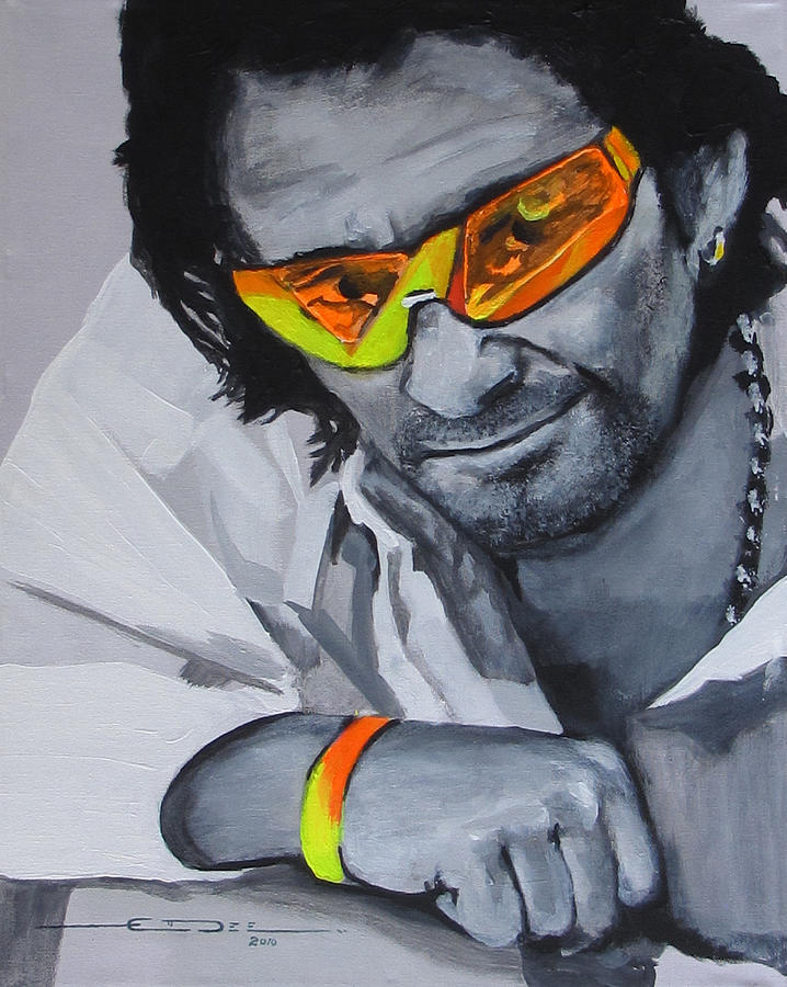 Bono  U2 2 U Painting by Eric Dee