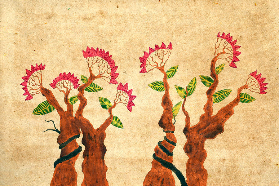 Bonsai Series 6 Vintage 2 Digital Art by Sumit Mehndiratta