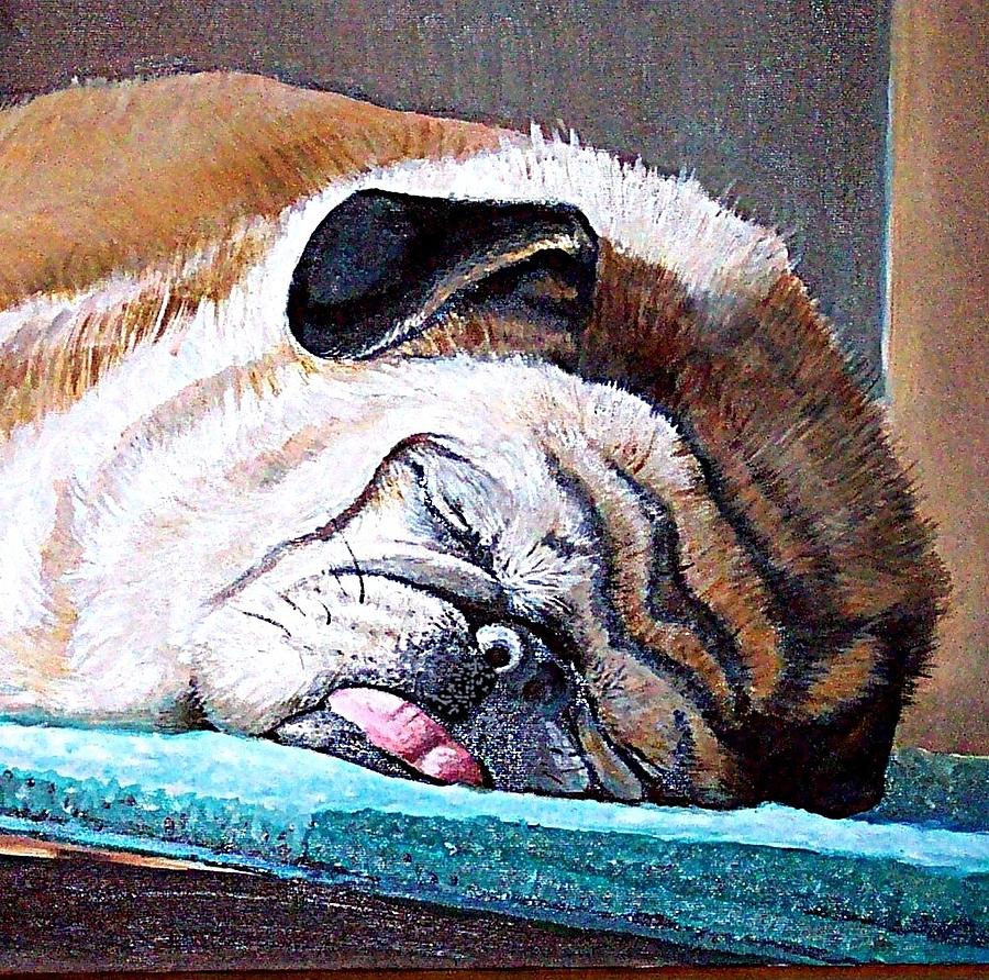 Dog Painting - Booger by Carol Nelson