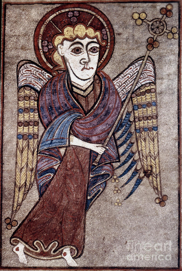 Book Of Kells - St. Matthew Painting by Granger