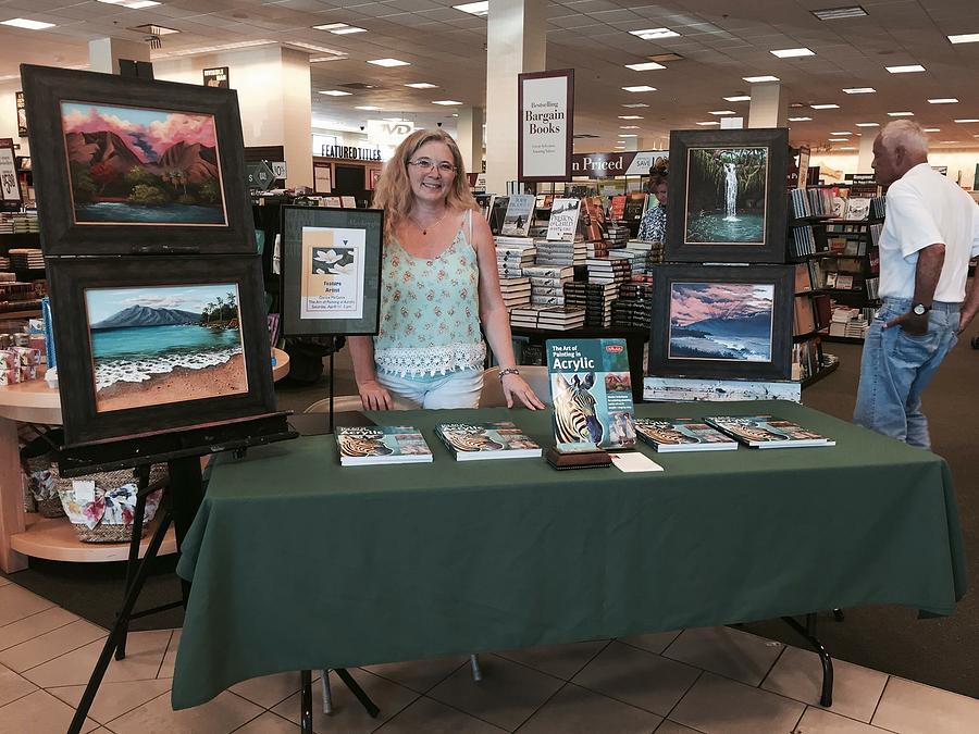 Book signing in Lahaina Painting by Darice Machel McGuire