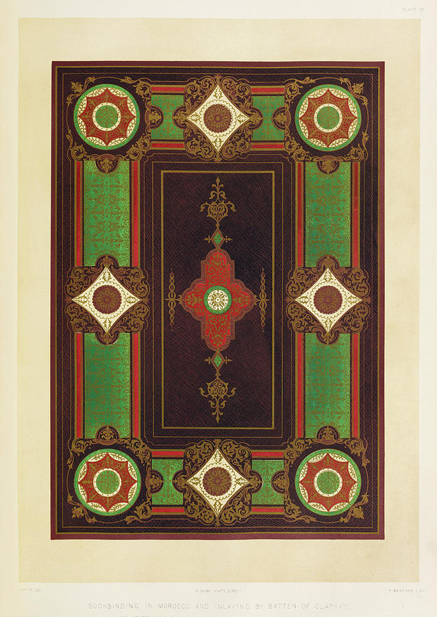 Bookbinding in Morocco from the Industrial arts of the Nineteenth Century Painting by Vincent Monozlay