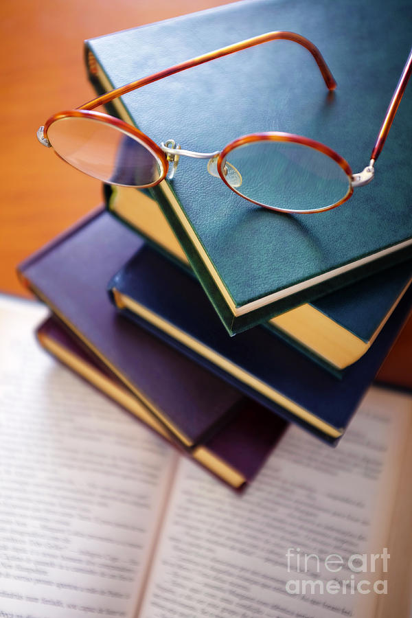Book Photograph - Books and Spectacles by Carlos Caetano