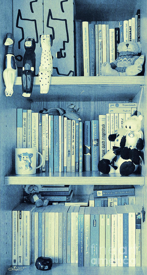 Books Are Blue Today Photograph by Jutta Maria Pusl