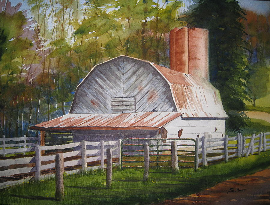 Boone Barn Painting by Shirley Braithwaite Hunt