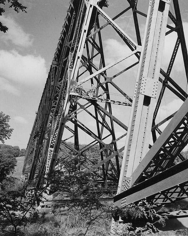 Boone High Bridge - 1958 Photograph by Chicago and North Western Historical Society
