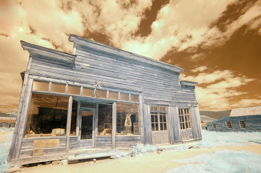 Boone Store and Warehouse in Bodie, California in infrared Photograph by Karen Foley