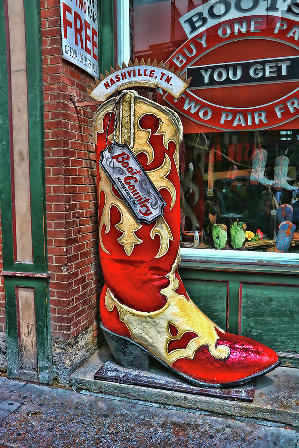Boot Country - Nashville Photograph by Allen Beatty