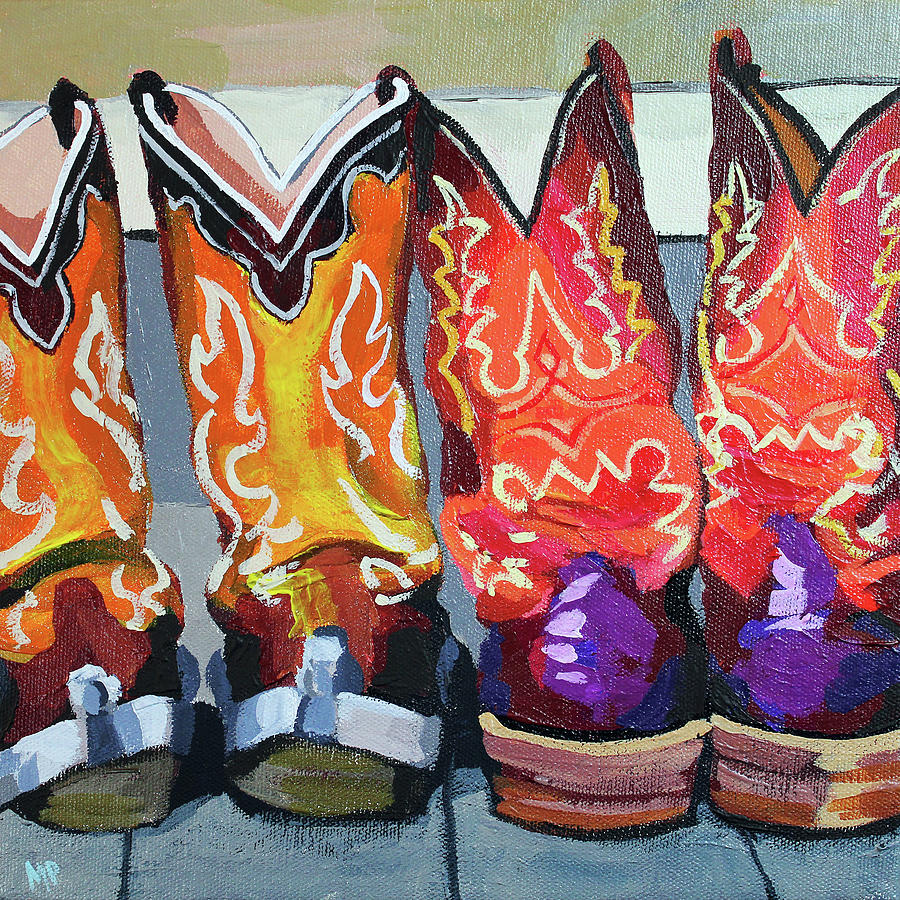 Boot Heels Painting by Melinda Patrick