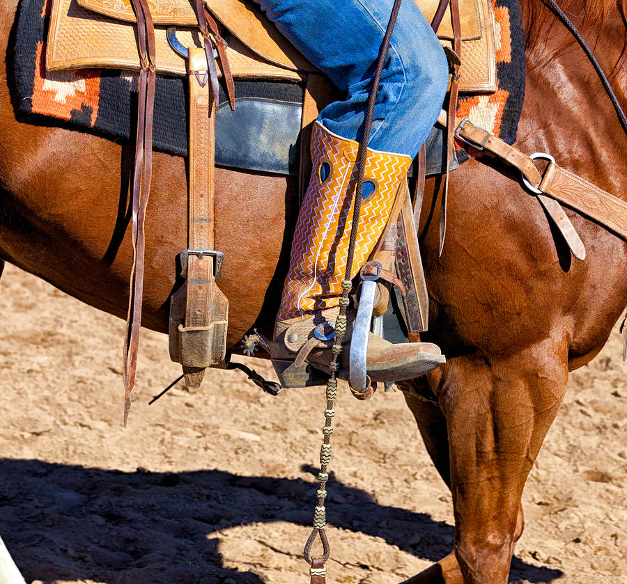 Boot Photograph - Boot, Spur, Saddle by David Wagner