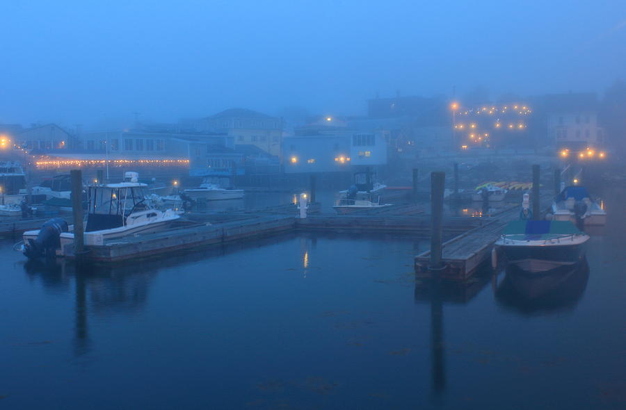 Boothbay Harbor Twilight Fog Photograph