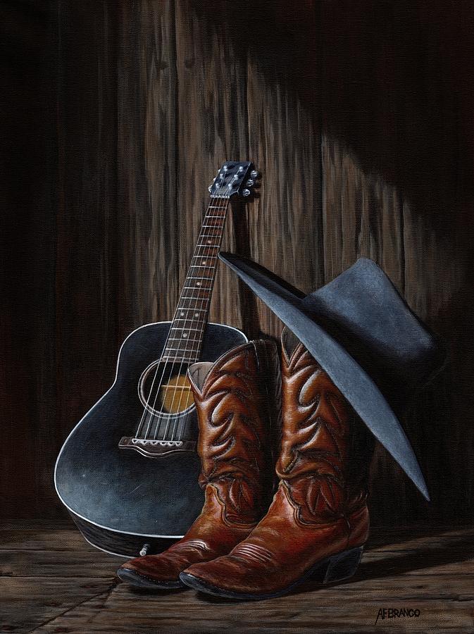 Cowboy on sale boots painting