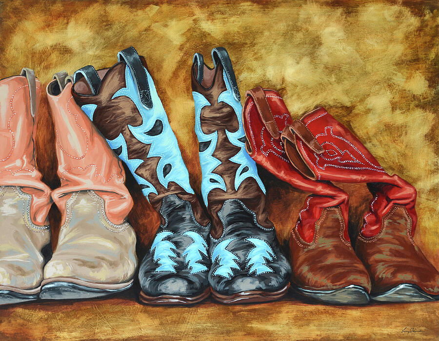 painting of boots