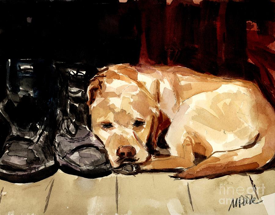 Boots Painting by Molly Poole