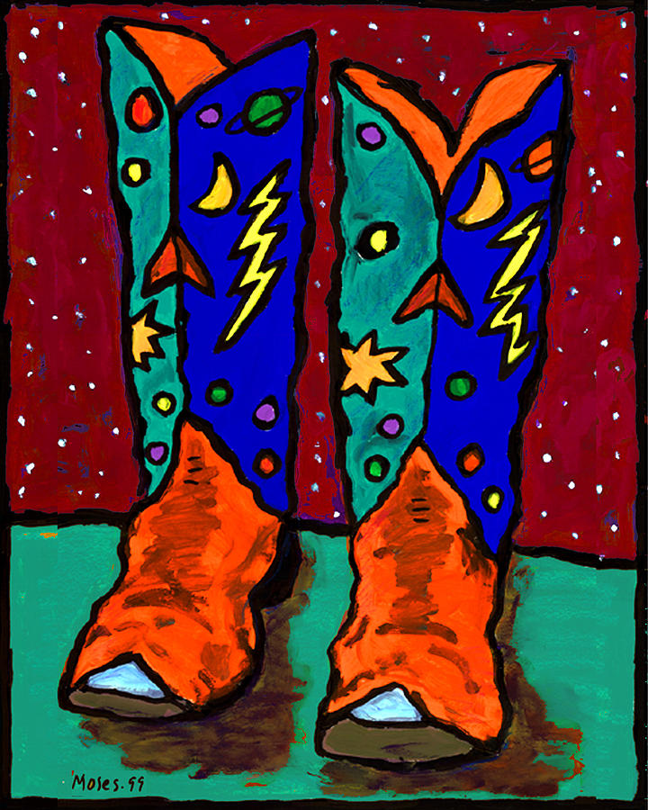 Boots on Rust Painting by Dale Moses