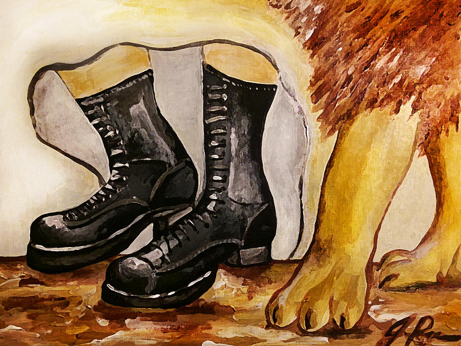 Boots on the Ground Painting by Jennifer Page