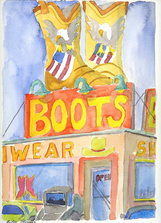 Boots Painting by Rodger Ellingson