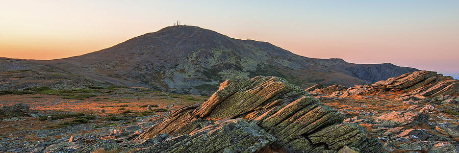 Boott Spur Sunset Glow Panorama Photograph by White Mountain Images