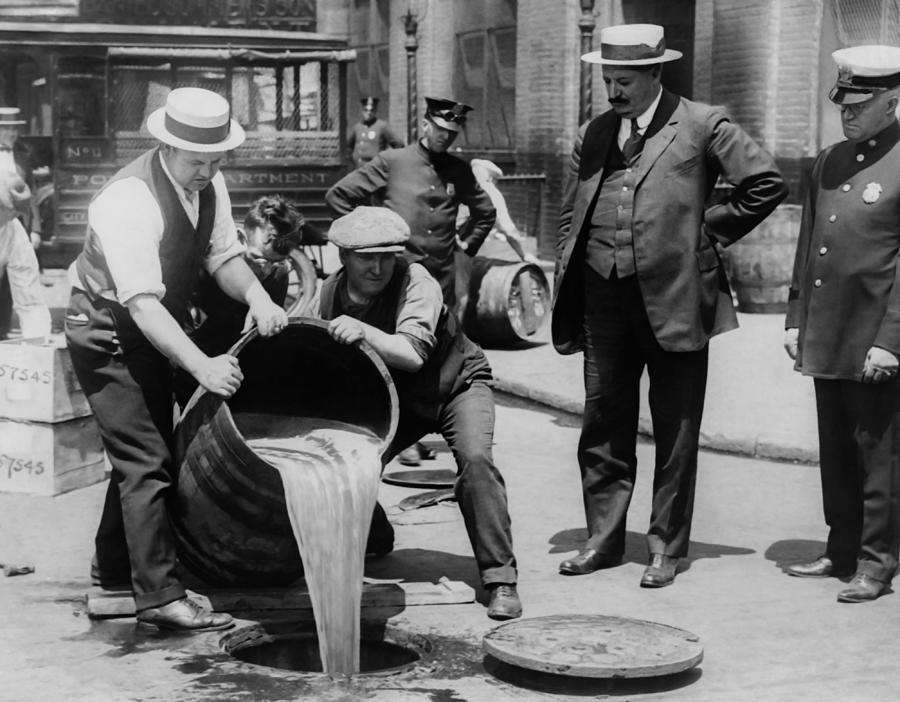Booze Dump - Vintage Prohibition Photo Photograph
