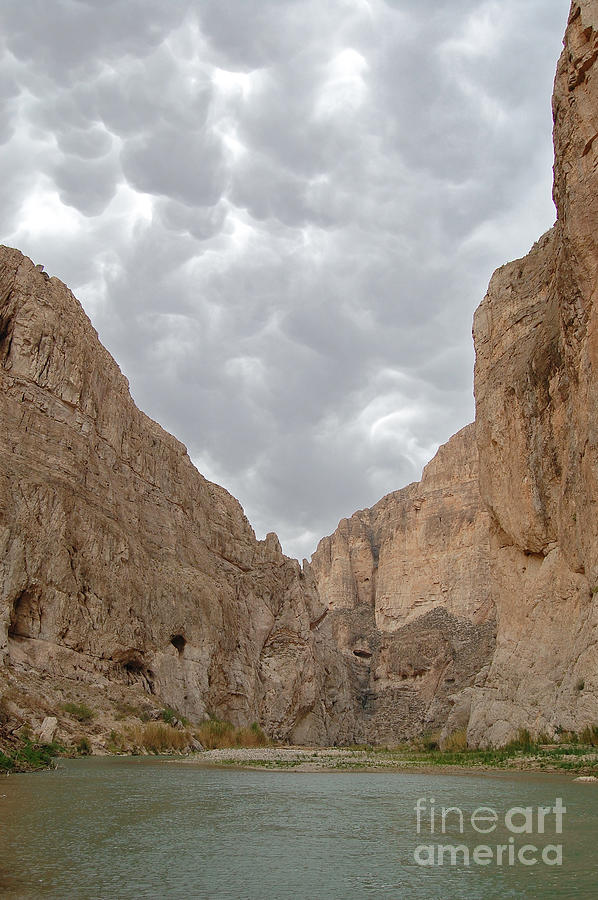 Boquillas Canyon and Scalloped Clouds Big Bend National Park Texas Photograph by Shawn OBrien